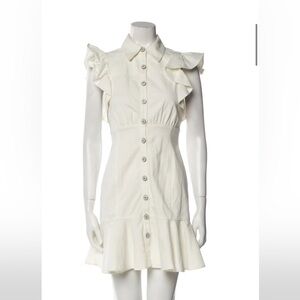 Elegant White Ruffle Dress